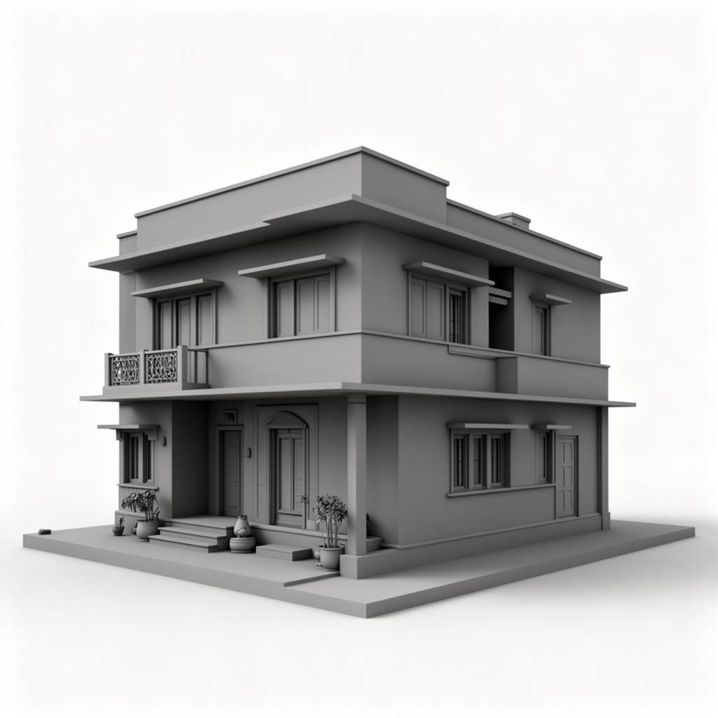 G+2 Compact Bungalow — 1000 sqft plot · 25×40 3D render